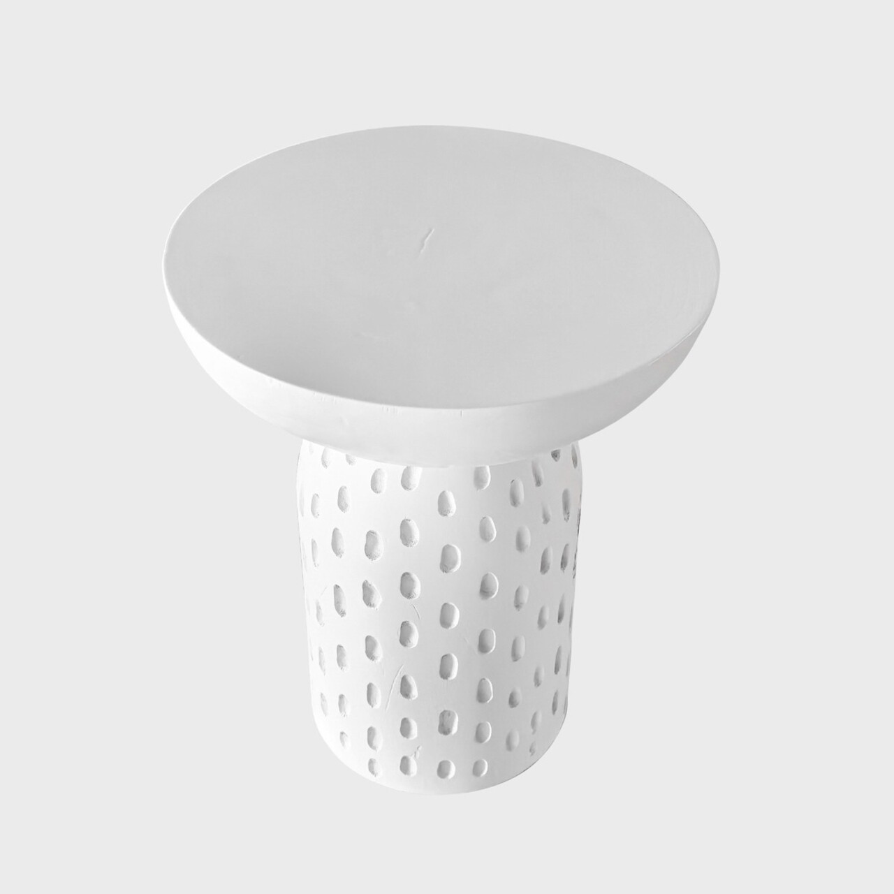 Masuta de cafea Charme, Homla, 37x42 cm, lemn, alb - imagine 6